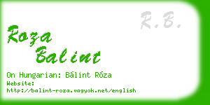roza balint business card